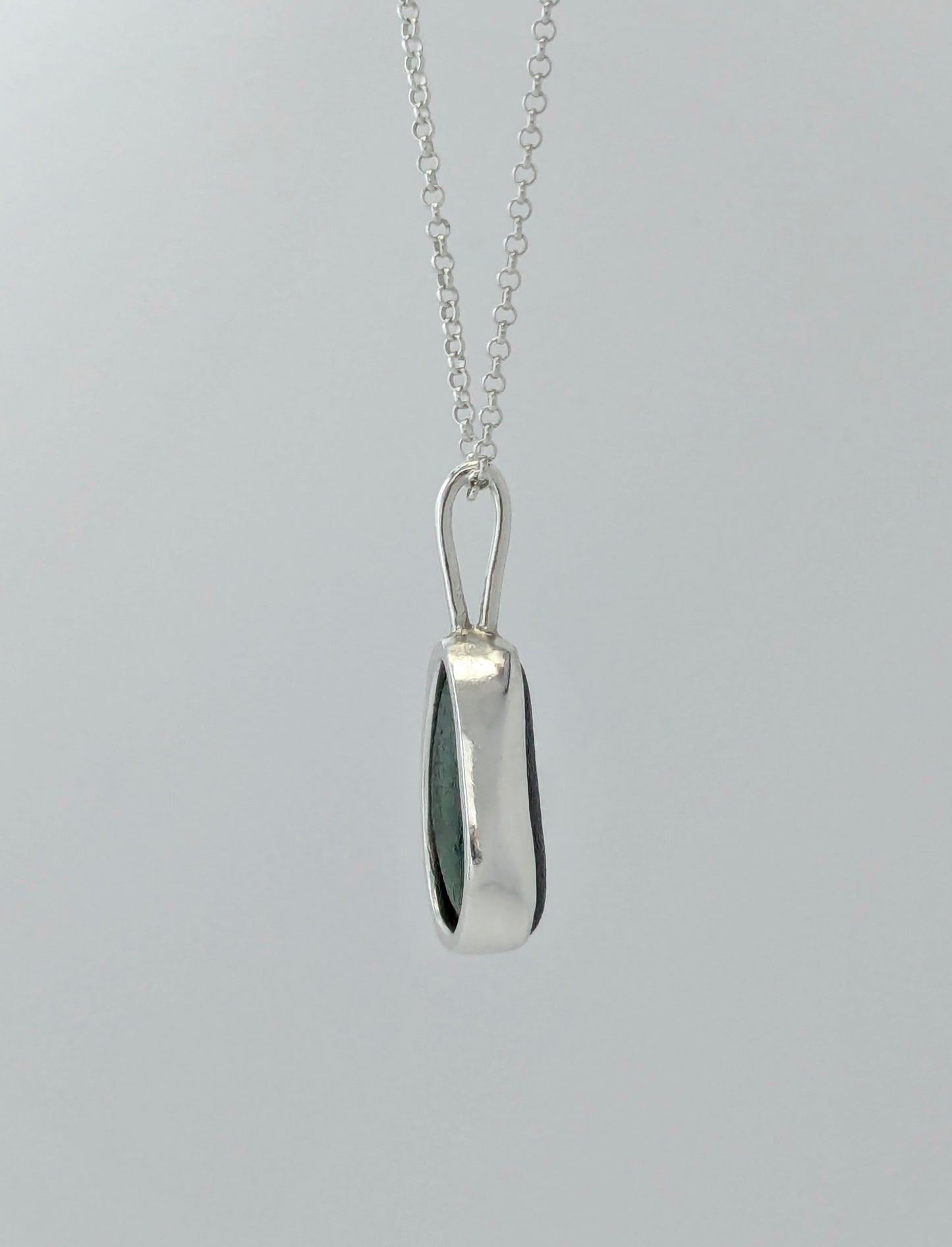 Dark Green Seaglass Necklace