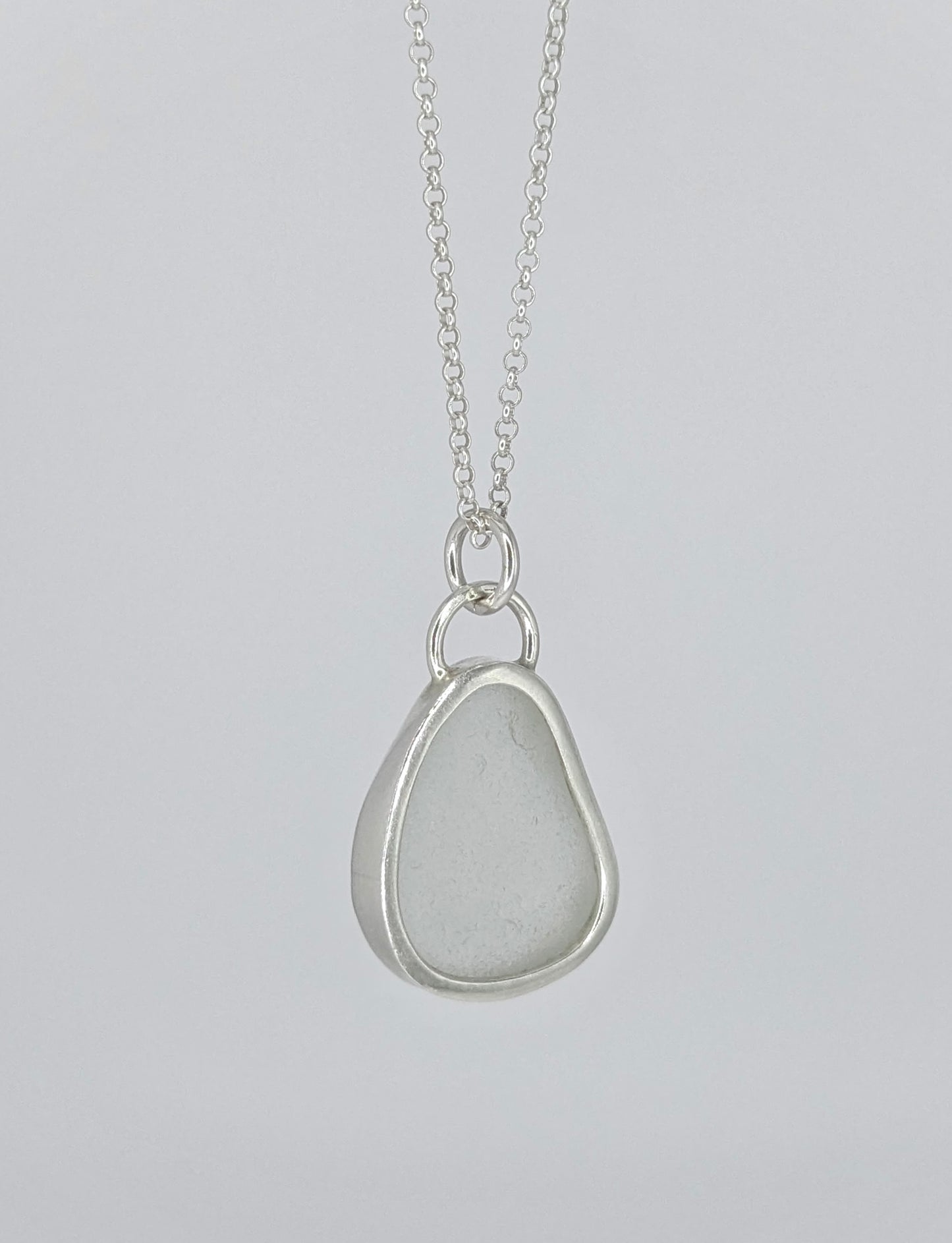 Clear Seaglass Necklace