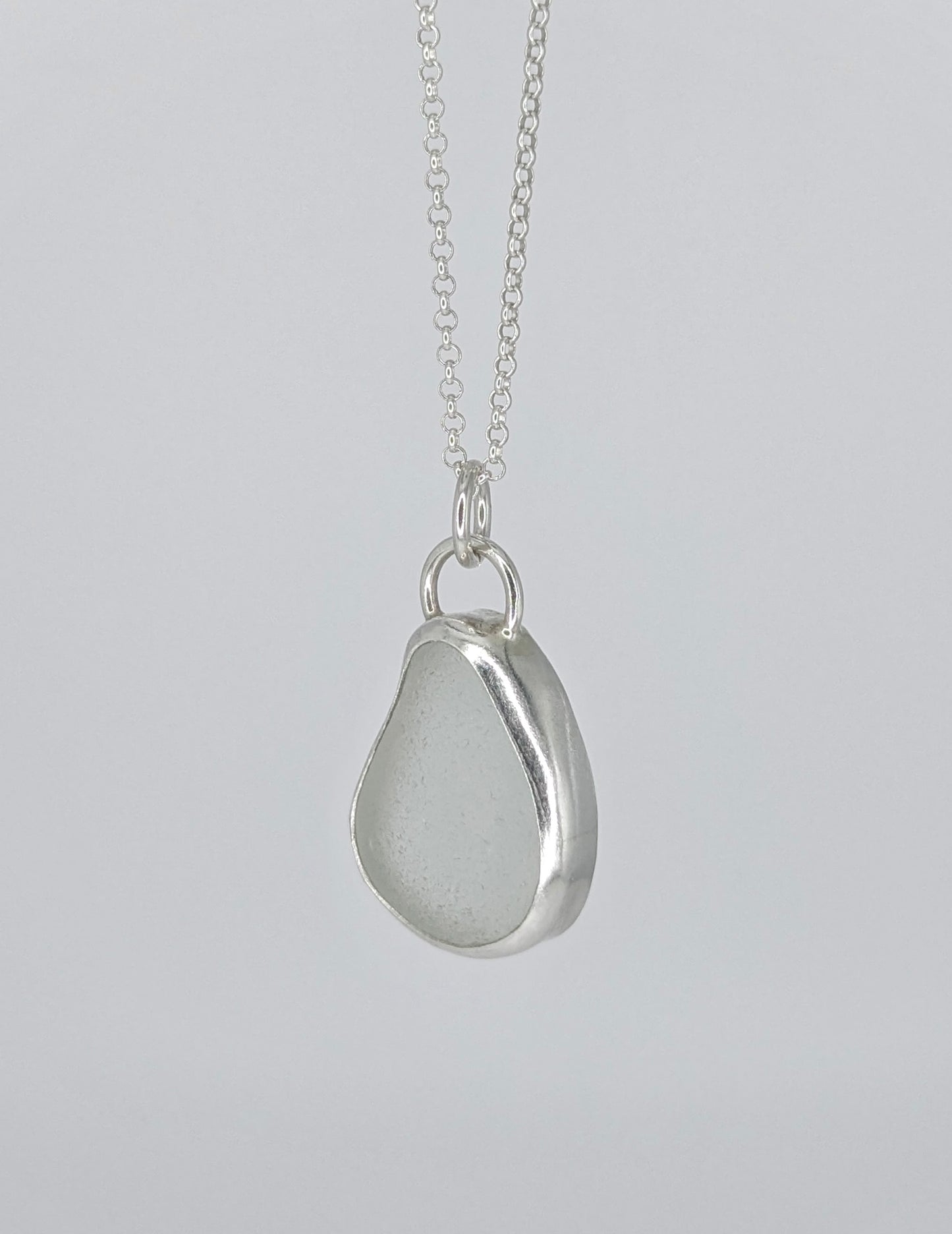 Clear Seaglass Necklace