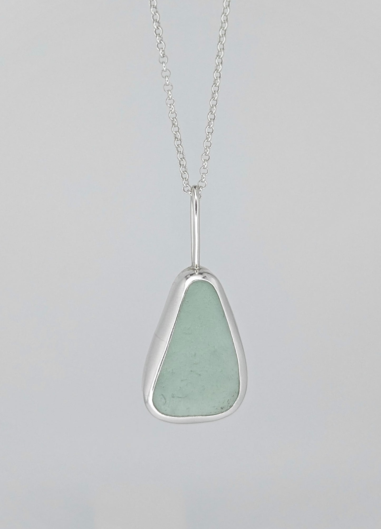 Green Drop Seaglass Necklace