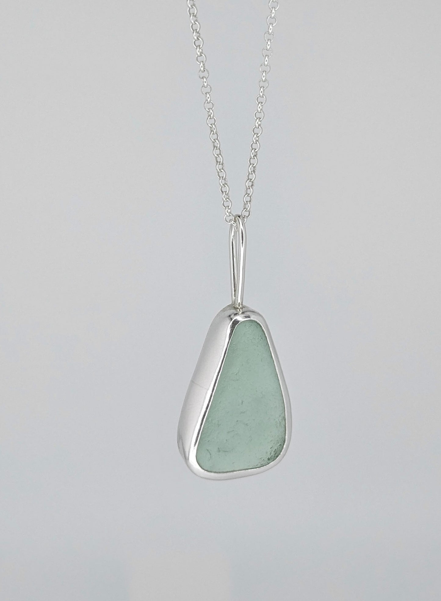 Green Drop Seaglass Necklace