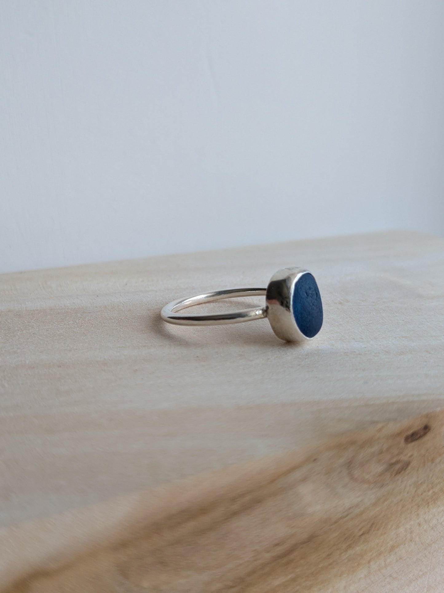 Ocean Blue Seaglass Ring