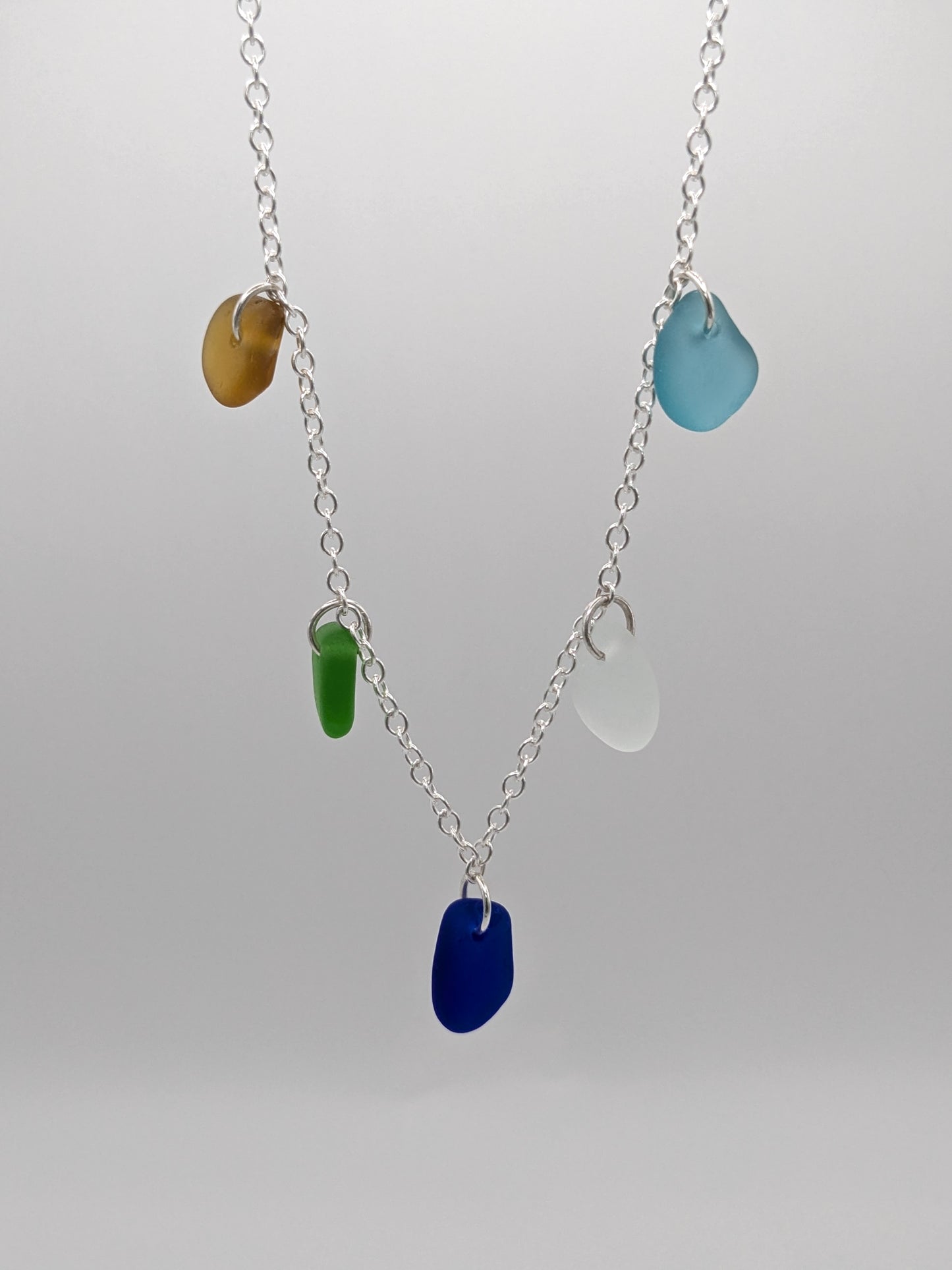 Multi Charm Seaglass Necklace