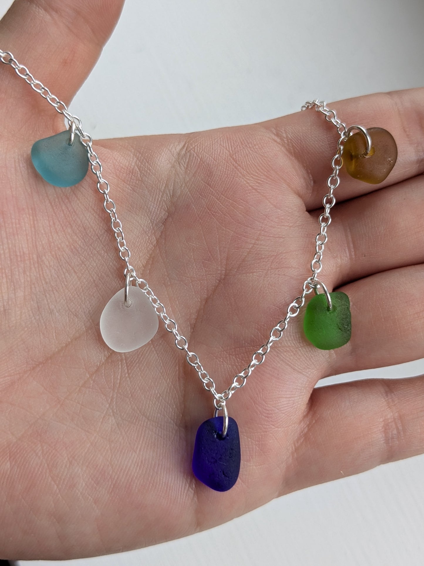 Multi Charm Seaglass Necklace
