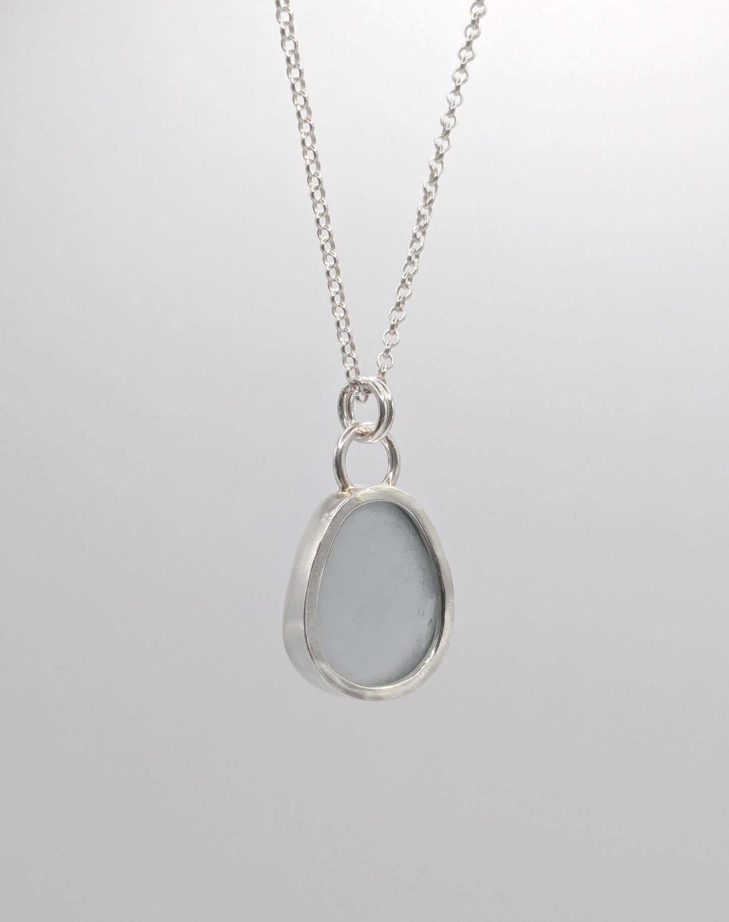 Grey Seaglass Necklace