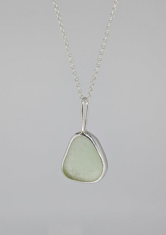 Yellow Seaglass Necklace