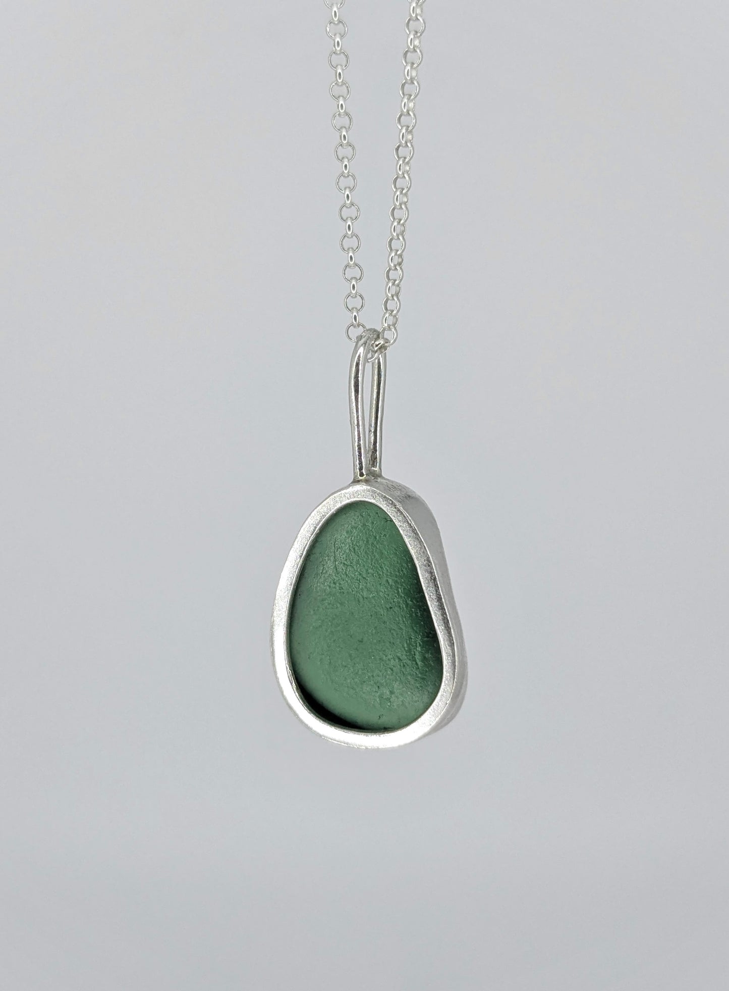 Dark Green Seaglass Necklace