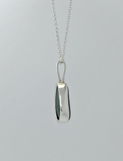 Dark Green Seaglass Necklace