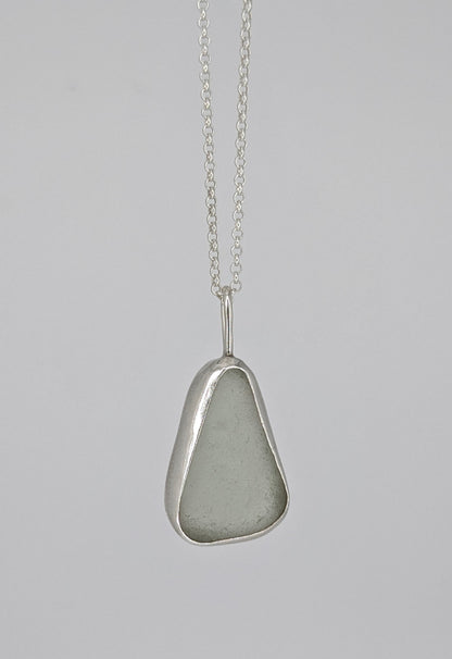 Olive Triangle Seaglass Necklace