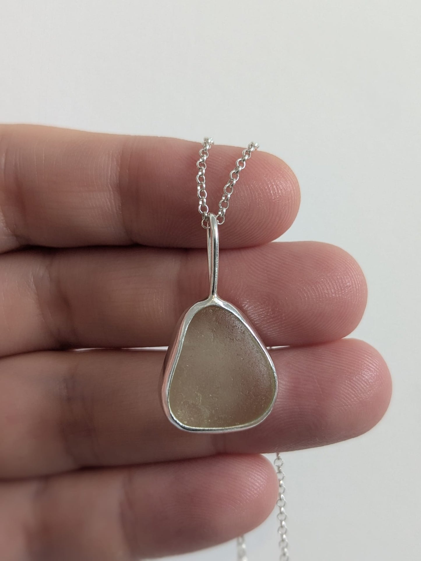 Yellow Seaglass Necklace