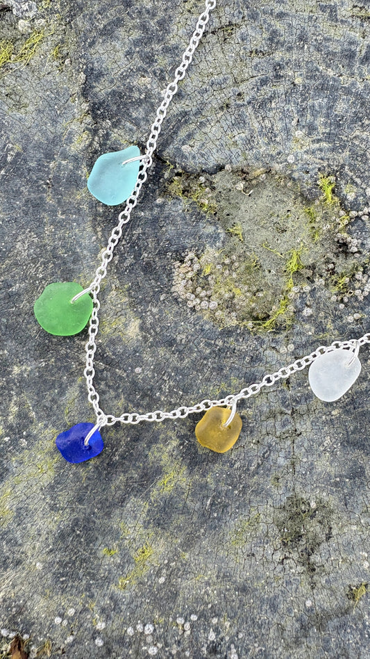 Multi Charm Drilled Necklace