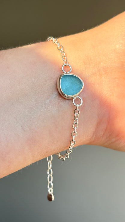 Light Blue Seaglass Bracelet