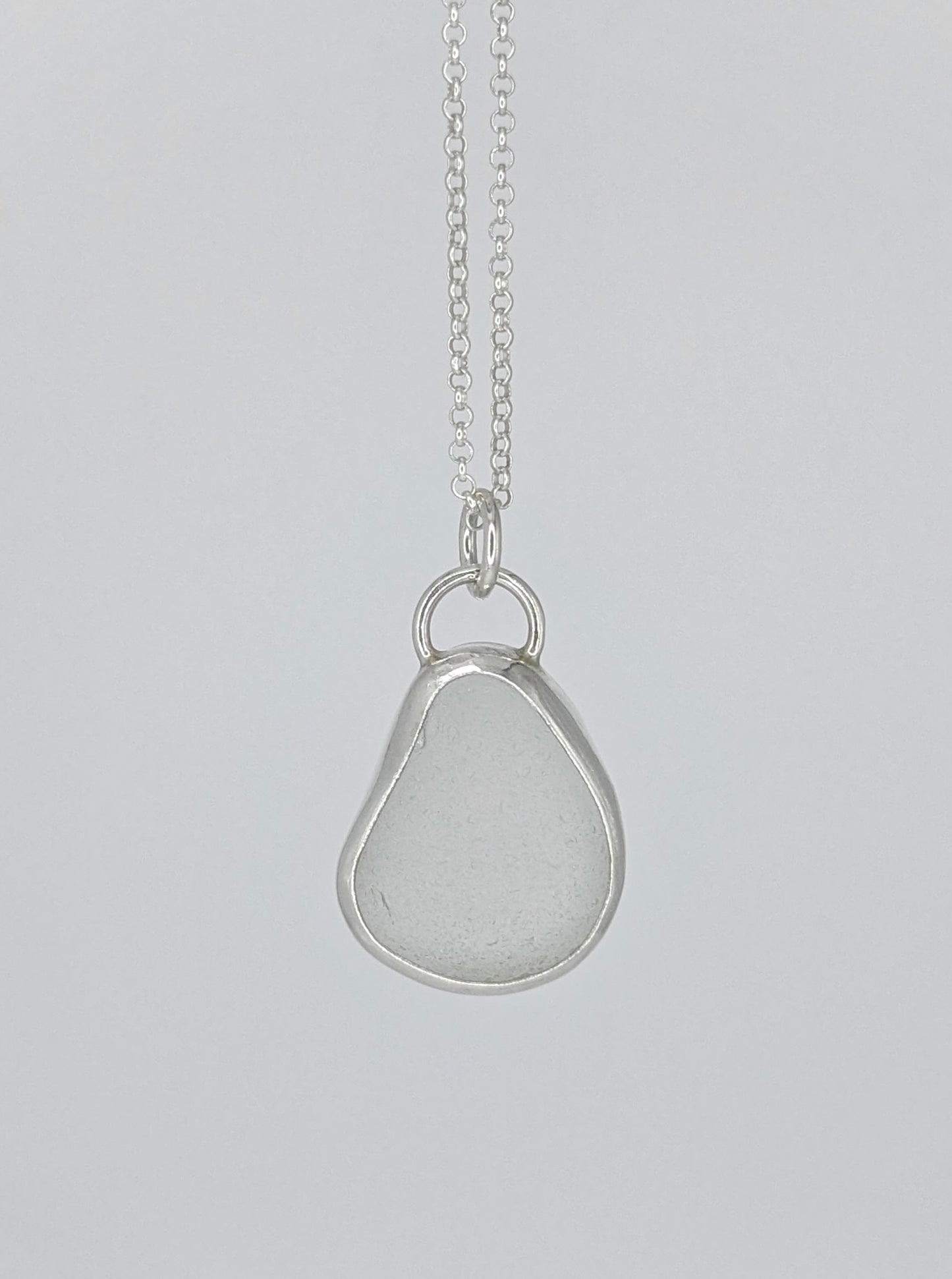 Clear Seaglass Necklace