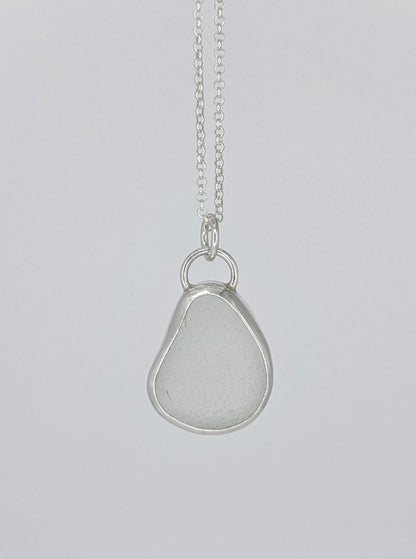 Clear Seaglass Necklace