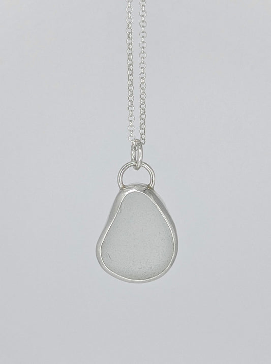 Clear Seaglass Necklace