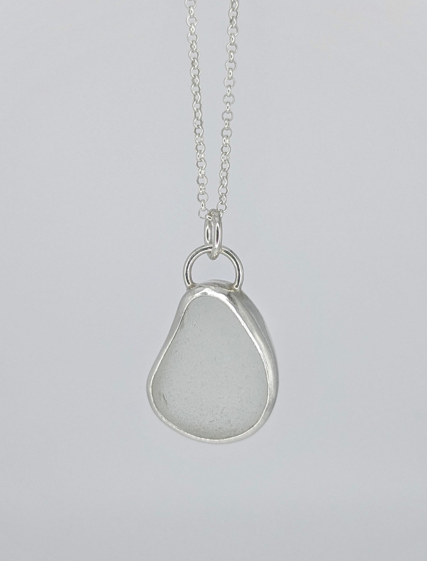 Clear Seaglass Necklace