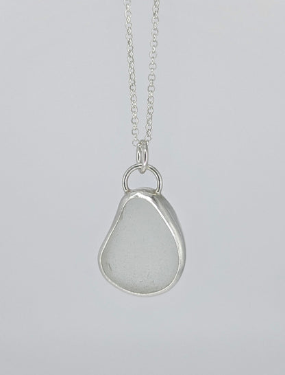 Clear Seaglass Necklace