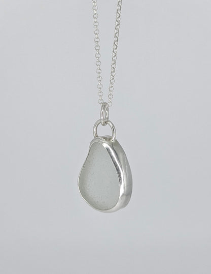 Clear Seaglass Necklace