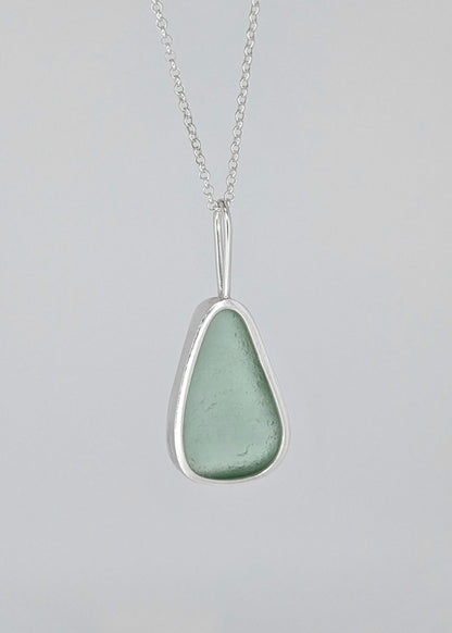 Green Drop Seaglass Necklace