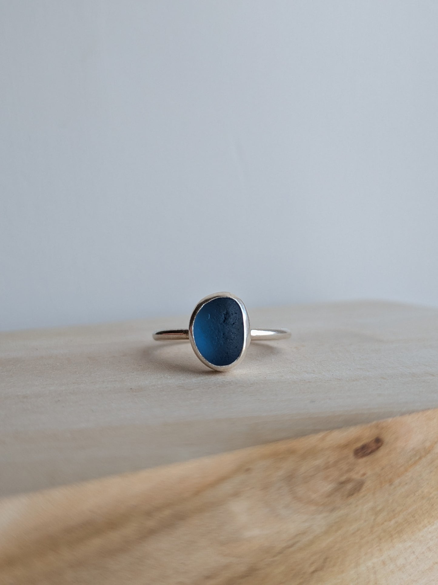Ocean Blue Seaglass Ring