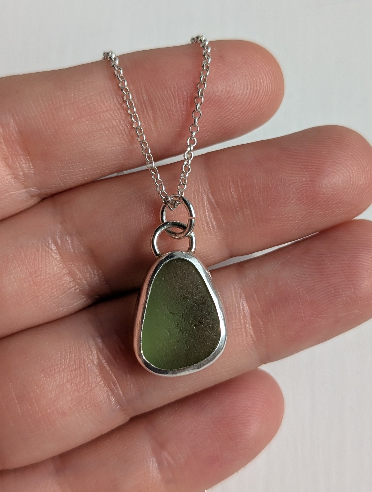 Green Seaglass Necklace