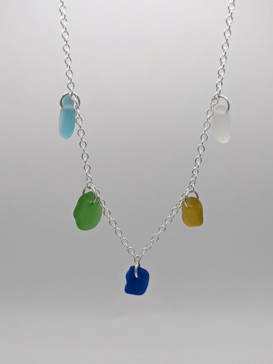 Multi Charm Drilled Necklace