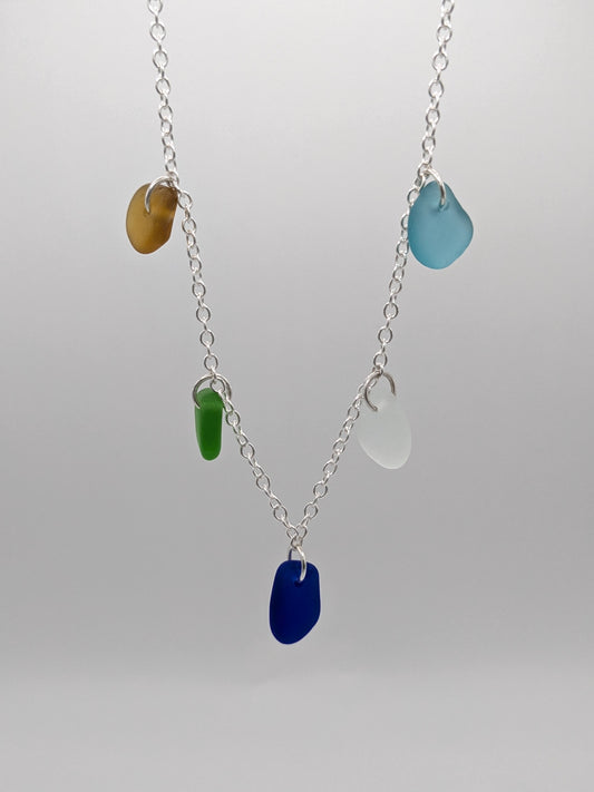 Multi Charm Seaglass Necklace