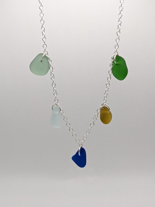 Multi Charm Seaglass Necklace