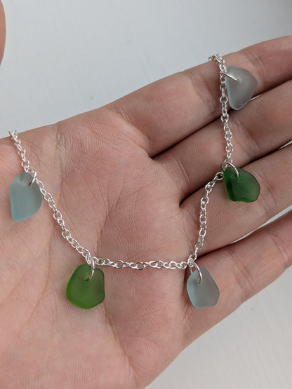 Multi Charm Seaglass Necklace