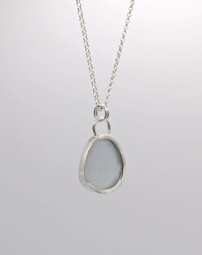 Grey Seaglass Necklace