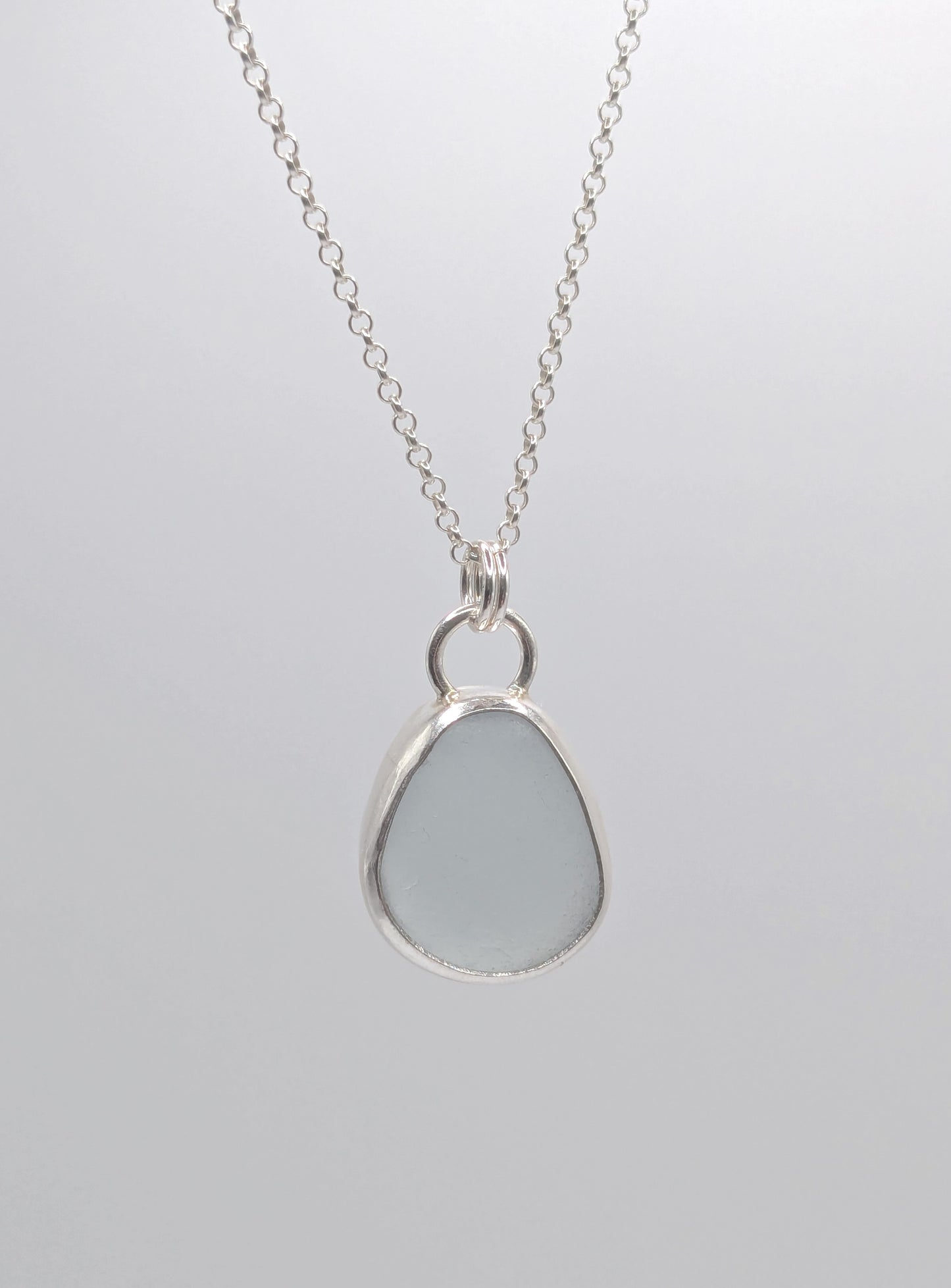 Grey Seaglass Necklace