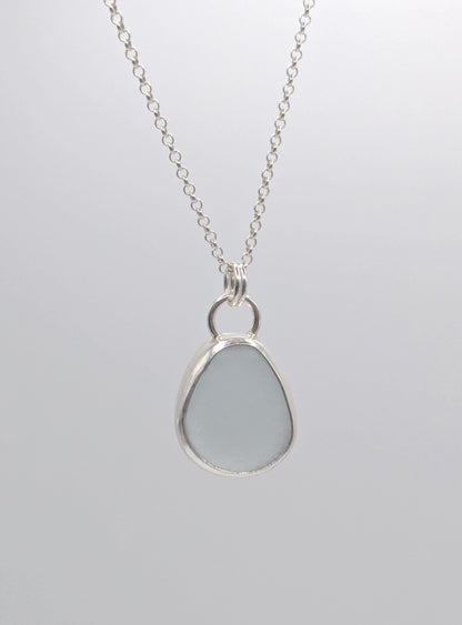 Grey Seaglass Necklace